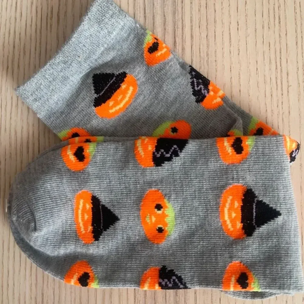 Halloween Witch Jack-O’-Lantern Crew Socks